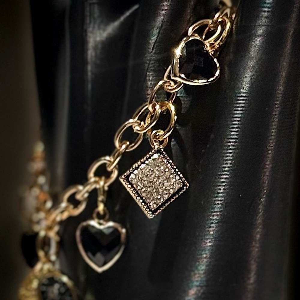 Gold and Black Charm Bracelet - Picture 4 of 6